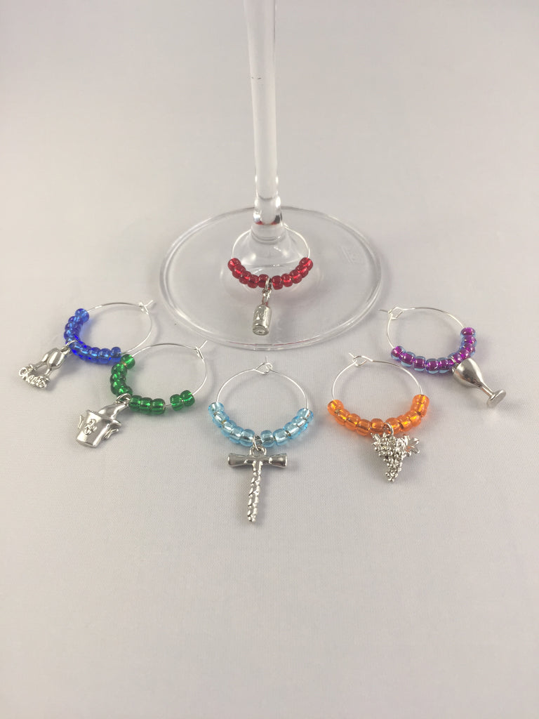 Wine Themed Wine Charms