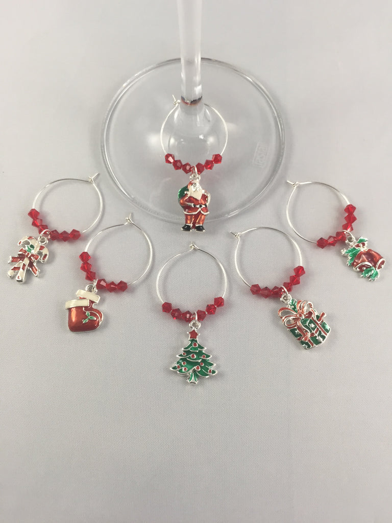 Christmas Wine Charms