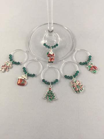 Christmas Wine Charms