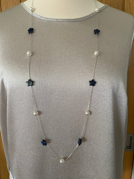 Lapis Lazuli and Swarovski Pearls