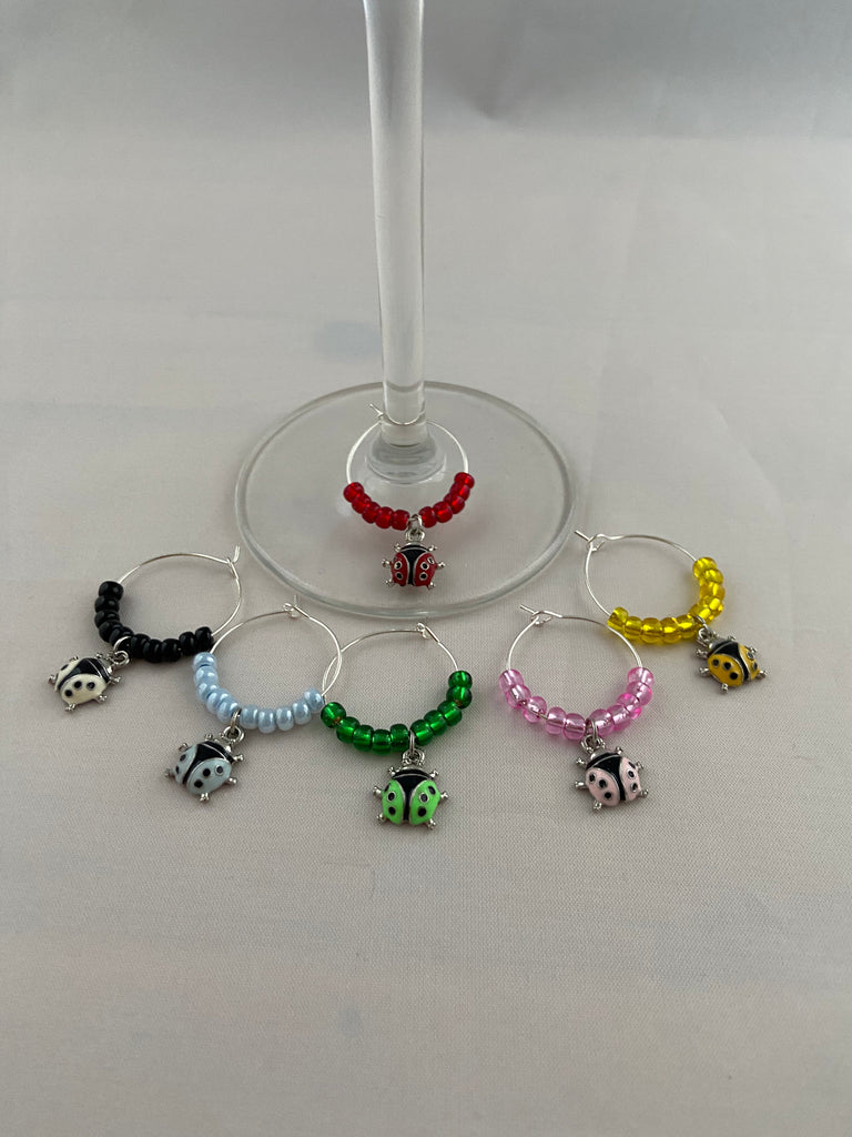 Ladybird Wine Charms